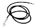 New Black Silk Cord Chain Necklace Sterling Silver(Lengths 15