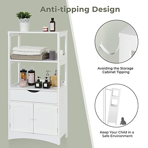 DICTAC Storage with Drawer,Shelves and Door Freestanding