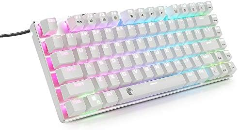 TIOESDCSX Mechanical Keyboard Linear Compact Design RGB Backlight Aluminum Board White Gaming Keyboard