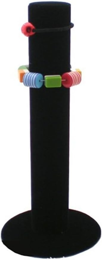 Luxuriant JulyBlack Velvet Removable Bracelet Display Holder Stand Vertical Tower Jewelry Rack Watch Bangle Headdress Flower Organizer Shelf Case
