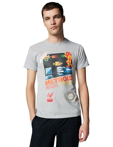 Nintendo Metroid Graphic Tees para Hombre - Gris - Medium en promo sur Amazon
