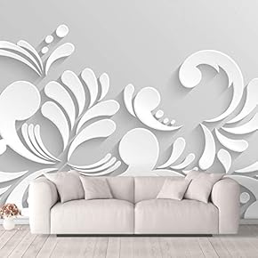 Wall Murals for Bedroom Beautiful 3D View Pattern Flowers Removable Wallpaper Peel and Stick Wall Stickers - 66x96 inches