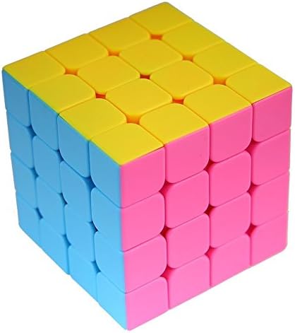 Speed Cube 3x3, 4x4 Sticker Magic Cube,IQ Tester ADHD Focus Anxiety Relief Toys for Kids and Adult (4-layer)