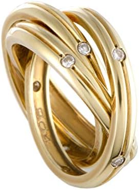 Luxury Bazaar Cartier Trinity 18K Yellow Gold Diamond Band Ring