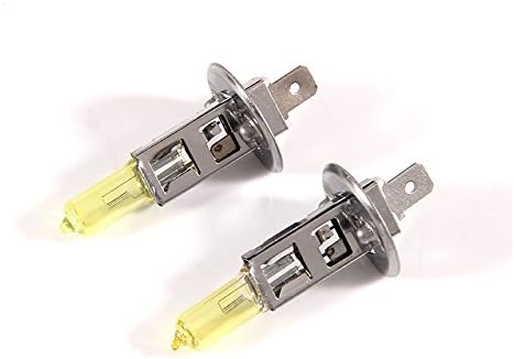 Amazon ハロゲン バルブ ランプ H1 12v 55w 2p ゴールデンイエローカラー アイドリングストップ車対応 アンバー ヘッドライト フォグランプ 汎用 車 バイク Ledバルブ 車 バイク