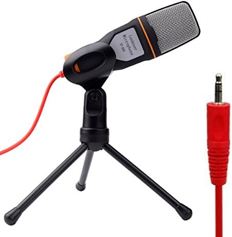 Professional Condenser Microphone Studio Broadcasting VicTal Digital Stereo Audio Voice Recorder Video Sound YouTube Recording Boom MIC Cardioid Tripod Desktop for Laptop/PC Skype Chatting 3.5mm Jack