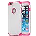 iPhone 6s Plus Case, Lumsing Hard Soft Rubber Hybrid Shockproof Impact Rugged Armor Defender Case Protective Cover for Apple iPhone 6/6s Plus White/Rose