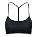 CRZ YOGA Women's Light Support Braided T-Back Fashion Yoga Sports Bra Black XL