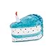 ZippyPaws Birthday Cake- Dog Squeaky Toys to Keep Them Busy, Funny Food Plush for Small, Medium, & Large Dogs, Cute Stuffed Puppy Toy, Pet Products, Gift for Dogs of All Breeds, Soft and Cuddly- Blue