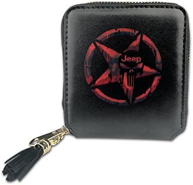 Women's Jeep Punisher Skull Tote Square Wallet Holder Handbags Purse