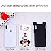 MC Fashion iPhone 7 Case, iPhone 8 Case, Cute Cartoon Minnie Mouse Ears [Ring Grip & Kickstand Series] [Dual-Layer] Hard PC Outer + Soft TPU Inner Protective Case Cover (#1)