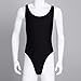 FEESHOW Men's Racer Back Bodysuit Stretch Swimsuit Leotard Thongs Singlet Black X-Large