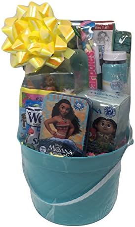 Moana Themed Activity Gift Basket Bundle with Moana Action Figure, Puzzle, Play Pack, Stickers and More - 12 Items Total