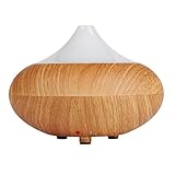 VALYRIA 140ml Aromatherapy Essential Oil Diffuser Premium Portable Humidifier, Wood Grain