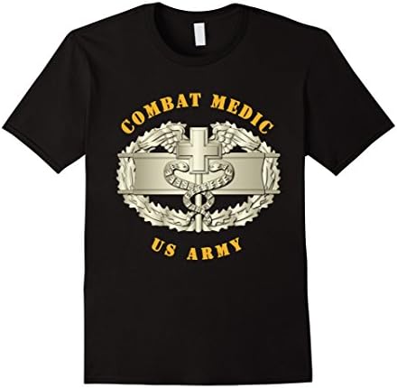 Mens Combat Medic Badge Tshirt 2XL Black