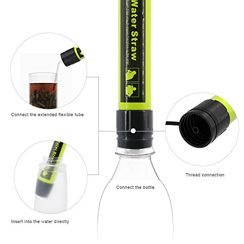 Water Straw Filter, X-DRAGON Mini Water Filtration System for Survival, Hiking, Camping, Travel, and Emergency Preparedness