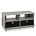 FURINNO Andrey Entertainment Center with Bin Drawers, French Oak Grey/Black primary