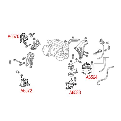 Engine Motor Mount Fits 2002 2001 2000 1999 1998 Honda Accord 2.3 L4 Cylinder Auto AT Automatic Transmission Trans
