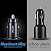 TORRAS All Metal Car Charger, Flush Fit 4.8A Fast Dual USB Car Charger Adapter Compatible with iPhone Xs/Xs Max/XR/X / 8/7 / Plus / 6, Galaxy S10 / S9 / S8 and All 5V USB Devices, Black