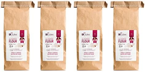 gfJules All Purpose Gluten Free Flour - Voted #1 by GF Consumers, 4.5 lb Bag, Pack of 4