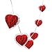 Valentine Heart Red Paper Love Garland - 9 ft (1 Pc) - Perfect for Romantic Decorations, Anniversaries, Weddings & More