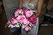 Artificial Flower Arrangement 9 Head Peony for Wedding Bridal Bouquet with Pink Rose Peonies Silk Fake Faux Flowers with Greenery Leaves Stems Table Centerpiece Ideas DIY Home Decoration Party