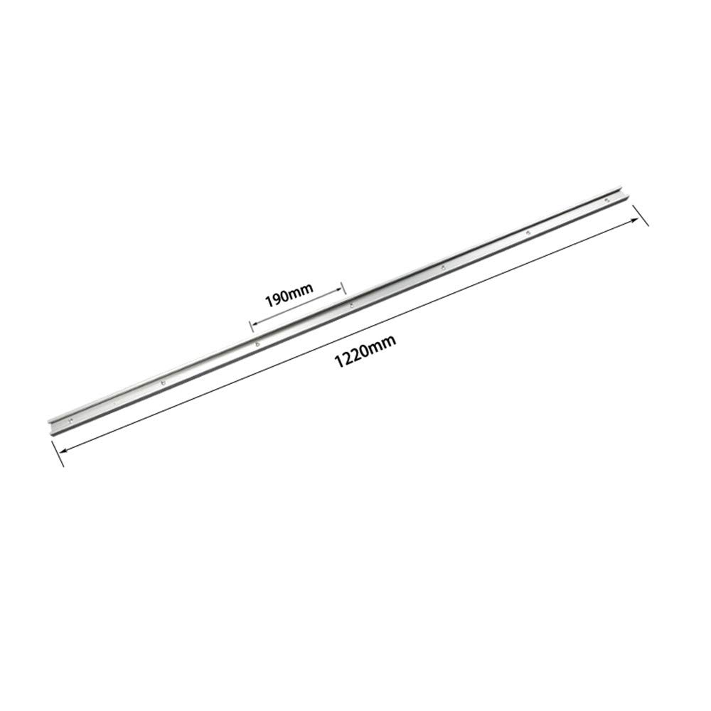 belupai 1220mm T-Slot T-Track Miter Track Jig Fixture Slot Straight Edge Clamping Tool 30x12.8mm Guide Aluminum Alloy T-Slot Track Locking Handle Heavy Gauge for Woodworking Router Table Saw