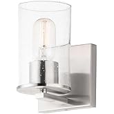Maxim Lighting 11841CDSN Sleek - Bath Vanity with Cylinder Glass Shades-4.75 inches high, Finish Color: Satin Nickel, Bulb Co