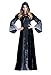 Women's Halloween Ghost Witch Hooded Costume Cloak Dress Outfit Black,Adult,Medium