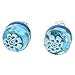 Glass Of Venice Murano Glass Venetian Reflections Round Stud Earrings - Aqua Silver