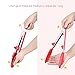 Homitt Kitchen Salad Tongs Sets (12 inch & 9 Inch), Stainless Steel Locking Tongs with Fully Support Silicone Tips for Everything from Stir Fry to Turning over Baking Food – Red (With Stand)