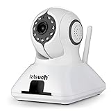 iZtouch IZSP-006 Black 1280x720P HD H.264 Wireless/Wired IP Camera with Two-Way Audio IR-Cut Filter Nithgt Vision Pan/Tilt Control QR Code Scan Phone remote monitoring supported
