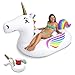 GoFloats Giant Inflatable Unicorn - Includes Unicorn Drink Float- Trending Giant Float for Kids and Adults