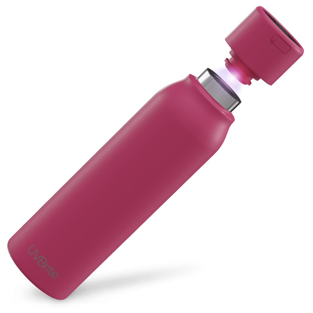 Photo 1 of *USED* 
UVBRITE Go Self-Cleaning UV Water Bottle - 18.6 oz Insulated Stainless-Steel Rechargeable Reusable Bottle Push Button Sterilization Travel Friendly BPA Free Leakproof Safety Lock and Touch Sensor