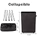 WOWLIVE Thin Laundry Hamper Collapsible Rolling Slim Tall Laundry Basket Wheels Corner Standing Dirty Clothes Organizer Hamper (Grey)