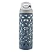 Contigo Autospout Straw Ashland Glass Water Bottle, 20 Oz, Stormy Weather