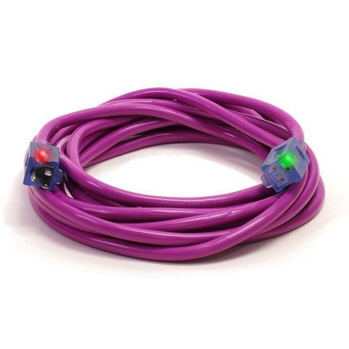 Century D17449025 25 12/3 SJTW Pro Glo Extension Cord Purple Tools