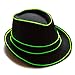 NEON NIGHTLIFE Light Up Fedora, Large, Green