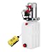 Mophorn 8 Quart Hydraulic Pump 12V Hydraulic Pump for Dump Trailer Single Acting Hydraulic Power Unit