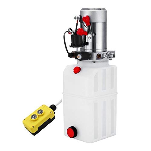 Mophorn 8 Quart Hydraulic Pump 12V Hydraulic Pump for Dump Trailer Single Acting Hydraulic Power Unit
