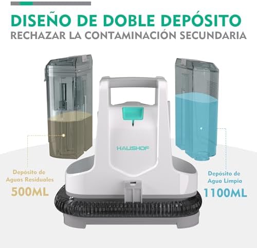 Aspirador de água para estofados haushof stainzapper, limpador de manchas de 400 w, limpa estofados para carpetes, aspirador de pó para estofados, sofá, 85 db