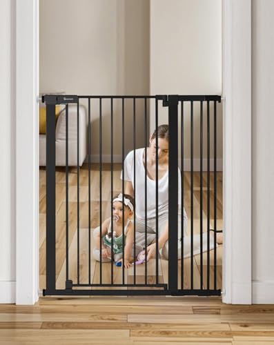 COMOMY 42" Extra Tall Baby Gate for Stairs, Fits 29.5" to 40.6"