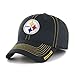OTS NFL Pittsburgh Steelers Men's Start Line Center Stretch Fit Hat, Black, Medium/Large