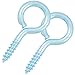 Shells 50PCS 4# Silver Color Zinc Plated Metal Cup Hooks Eye Shape Screw Hooks Self-tapping Screws Hooks Ring 1.07 Inches