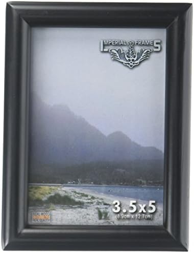 Imperial Frames 3-1/2 by 5-Inch/5 by 3-1/2-Inch Picture/Photo Frame, Round Black Molding