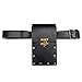 Steampunk Hiking Waist Bag Dark Brown Women's Multifunction Fashion Trumpet Postman Messenger Bag Men Belt Bag Mobile Phone Outdoor Bag (Black)