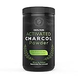 Activated Charcoal Powder, Food Grade, For Detoxification,Teeth Whitening, Digestive System,Poison Adsorption, Helps with Hangover, Beauty Face Mask, Large Jar, 10 oz.