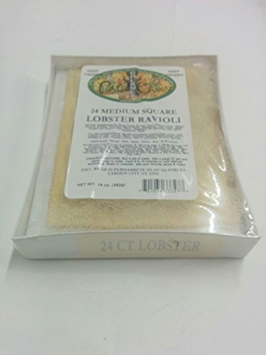 PastaCheese Fresh Medium Square Lobster Ravioli, 14 Ounce (Pack of 4)