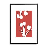 Framed Canvas Wall Art Abstract Flower Canvas Prints Home Artwork Decoration for Living Room,Bedroom - 16x24 inches