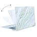 MOSISO Compatible with MacBook Pro 13 inch Case 2016-2020 Release A2338 M1 A2289 A2251 A2159 A1989 A1706 A1708, Plastic Pattern Hard Shell Case & Keyboard Cover & Screen Protector, White Green Marble